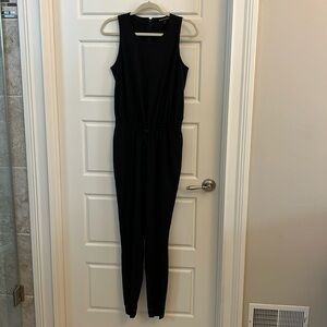 Athleta Black Zip Up Athletic Jumpsuit